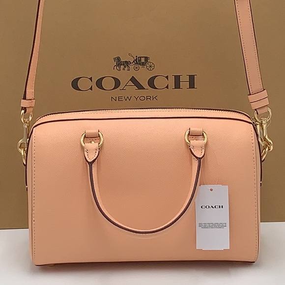 COACH ROWAN SATCHEL COLOR:
Gold/Faded Blush - Picture 7 of 16